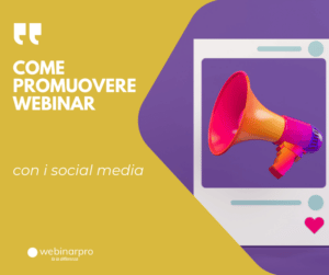 promuovere webinar